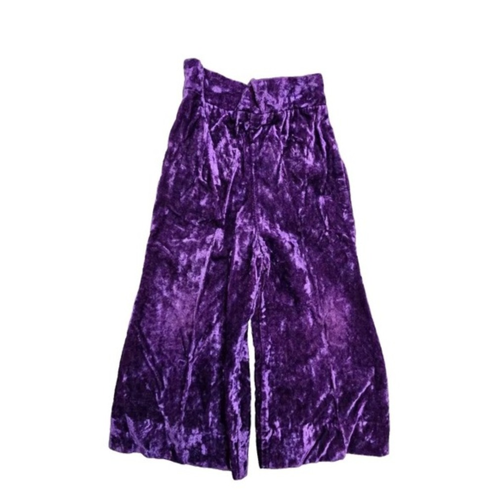 Vintage Girls Flare Pants 2 T Purple Velour